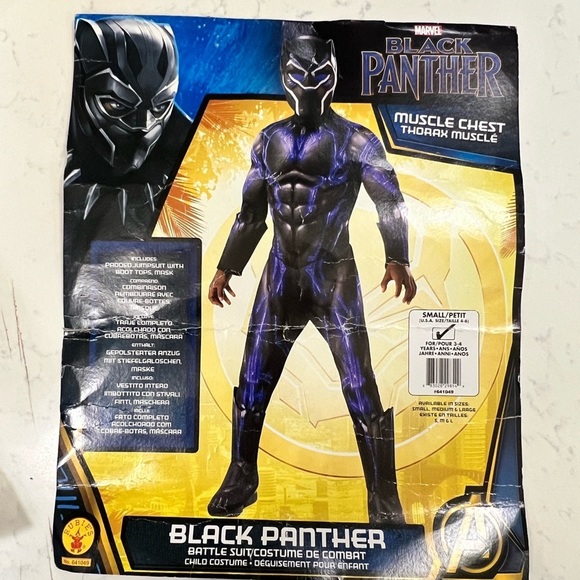 Marvel Black Panther Kids Costume - Black and Blue - Picture 6 of 12